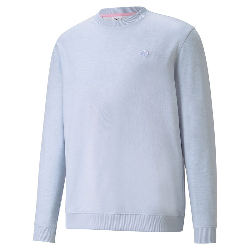 PUMA Golf AP Cloudspun Golf Sweater, Mens, Large, Halogen blue heather  | Online Golf