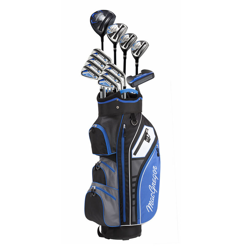 Golf MacGregor DCT3000 Cart Bag Steel Package Set, Male, Right Hand, Cart Bag, Black/Blue