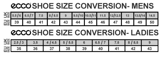 Ecco Shoe Size Guide